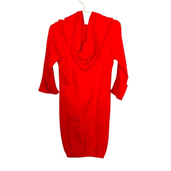 NWT Red Infant Hooded Christmas Gown 3-6 Mos Monag Cotton Sustainable Organic - Picture 2 of 7